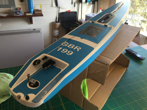 DF95 Hull & Deck Sticker Set with graphic on aft deck